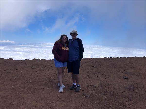 Mr. and Mrs. Wellik above the clouds. 